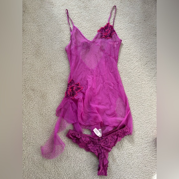 Victoria's Secret Other - Victoria’s Secret Silk Slip Dress Set